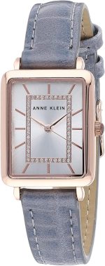 Anne Klein Women's Glitter Accented Croco-Grain Strap Watch, AK/3820
